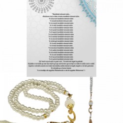 Namaz Tesbihi Vavlı 99lu Cam İncili 35 Besmele-i Şerif Dua Kartı İle Krem Renk Hediyelik Namaz Tesbihi Vavlı 99lu Cam İncili 35 Besmele-i Şerif Dua Kartı İle Krem Renk Hediyelik