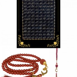 Namaz Tesbihi Vavlı 99lu Cam İncili Esmaul Hüsna Dua Kartı İle Fuşya Renk Hediyelik Namaz Tesbihi Vavlı 99lu Cam İncili Esmaul Hüsna Dua Kartı İle Fuşya Renk Hediyelik