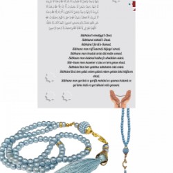 Namaz Tesbihi Vavlı 99lu Cam İncili İsmi Azam Dua Kartı İle Mavi Renk Hediyelik Namaz Tesbihi Vavlı 99lu Cam İncili İsmi Azam Dua Kartı İle Mavi Renk Hediyelik