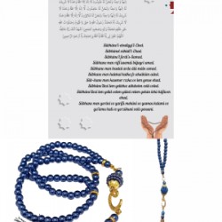 Namaz Tesbihi Vavlı 99lu Cam İncili İsmi Azam Dua Kartı İle Lacivert Renk Hediyelik Namaz Tesbihi Vavlı 99lu Cam İncili İsmi Azam Dua Kartı İle Lacivert Renk Hediyelik