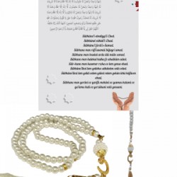 Namaz Tesbihi Vavlı 99lu Cam İncili İsmi Azam Dua Kartı İle Krem Renk Hediyelik Namaz Tesbihi Vavlı 99lu Cam İncili İsmi Azam Dua Kartı İle Krem Renk Hediyelik