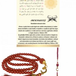 Namaz Tesbihi Vavlı 99lu Cam İncili Amenerrasulü Dua Kartı İle Fuşya Renk Hediyelik Namaz Tesbihi Vavlı 99lu Cam İncili Amenerrasulü Dua Kartı İle Fuşya Renk Hediyelik