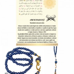 Namaz Tesbihi Vavlı 99lu Cam İncili Amenerrasulü Dua Kartı İle Lacivert Renk Hediyelik Namaz Tesbihi Vavlı 99lu Cam İncili Amenerrasulü Dua Kartı İle Lacivert Renk Hediyelik