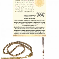 Namaz Tesbihi Vavlı 99lu Cam İncili Amenerrasulü Dua Kartı İle Süt Kahve Renk Hediyelik Namaz Tesbihi Vavlı 99lu Cam İncili Amenerrasulü Dua Kartı İle Süt Kahve Renk Hediyelik
