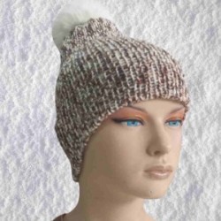 El Örgüsü Doğal Yün Ve Akrilik Karışımlı Sıcacık Kış Beresi Kahve-beyaz El Örgüsü Doğal Yün Ve Akrilik Karışımlı Sıcacık Kış Beresi Kahve-beyaz