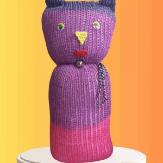 Tıkırık Örgü Yastık Uyku Ve Oyun Arkadaşı Pembeş - 45 Cm