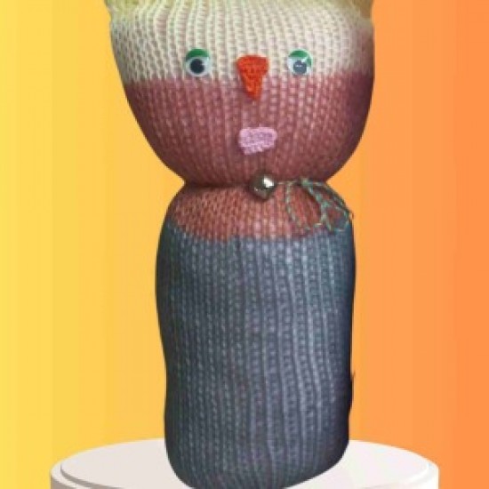 Tıkırık Örgü Yastık Uyku Ve Oyun Arkadaşı Gümüş - 45 Cm