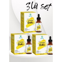 D3k2 Damla 20 Ml (1000 Iu) – 3’lü Ekonomik Set D3k2 Damla 20 Ml (1000 Iu) – 3’lü Ekonomik Set