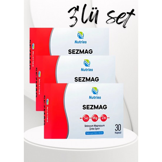 Sezmag Magnezyum Takviyesi 30 Kapsül – 3’lü Ekonomik Set