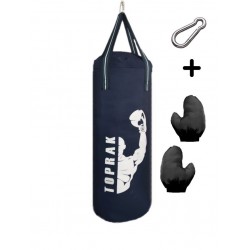 Boks Torbası Eldiven Ve Karabina Hediyeli İçi Dolu 50x20 Cm Lacivert Boks Torbası Eldiven Ve Karabina Hediyeli İçi Dolu 50x20 Cm Lacivert