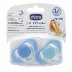 Chicco 2 li Physio Kauçuk Emzik 12 ay+ Erkek Chicco 2 li Physio Kauçuk Emzik 12 ay+ Erkek