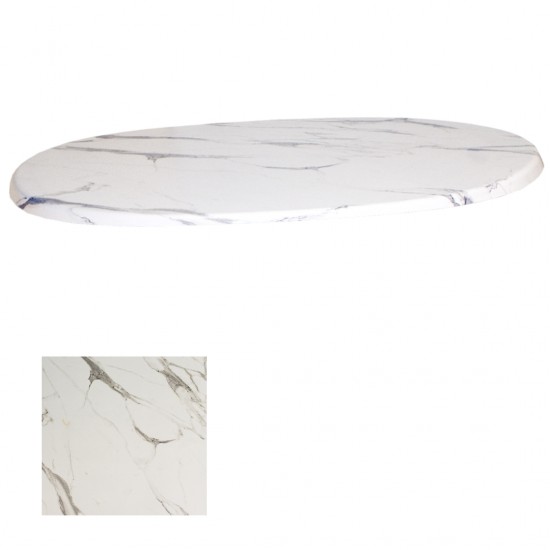 Werzalit veya Wermodin Masa Tablası Oval 94x146 - Afyon Marble Werzalit veya Wermodin Masa Tablası Oval 94x146 - Afyon Marble