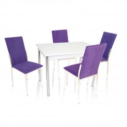 Akasya Gözde Mutfak Masa Takımı (Kumaş) - Lacivert Akasya Gözde Mutfak Masa Takımı (Kumaş) - Lacivert