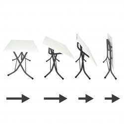 Klasik Katlanır Werzalit Yuvarlak Tabla Masa 107cm - Siyah Klasik Katlanır Werzalit Yuvarlak Tabla Masa 107cm - Siyah