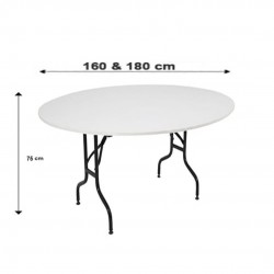 Otel Masası Katlanabilir MDF Tabla Masa Yuvarlak 160 cm Otel Masası Katlanabilir MDF Tabla Masa Yuvarlak 160 cm