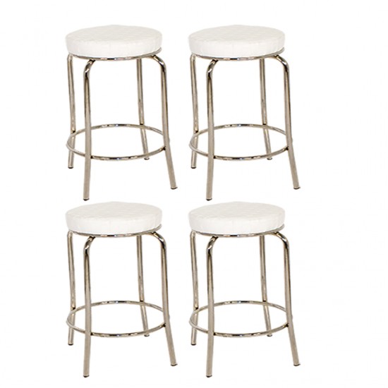 Bar Taburesi 4 Adet - Beyaz Bar Taburesi 4 Adet - Beyaz