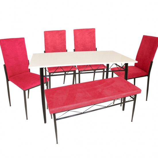 Bergama Mega - Gözde Banklı Mutfak Masa Takımı (6 Kişilik) Bergama Mega - Gözde Banklı Mutfak Masa Takımı (6 Kişilik)