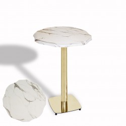 Papatya Bistro Wermodin Masa Yuvarlak 67 cm (Gold) - Afyon Mermer Papatya Bistro Wermodin Masa Yuvarlak 67 cm (Gold) - Afyon Mermer