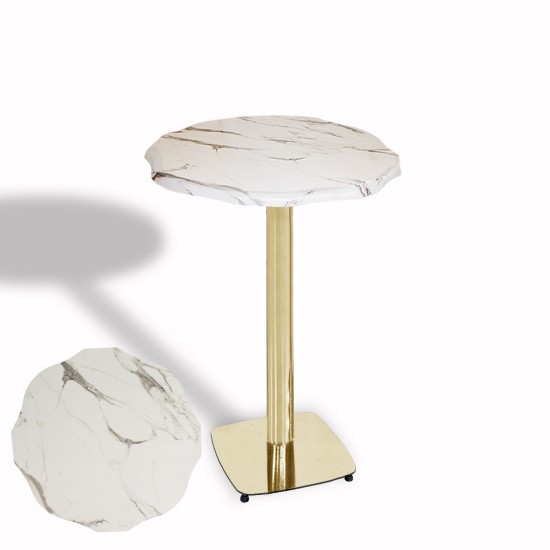 Papatya Bistro Wermodin Masa Yuvarlak 67 cm (Gold) - Afyon Mermer Papatya Bistro Wermodin Masa Yuvarlak 67 cm (Gold) - Afyon Mermer