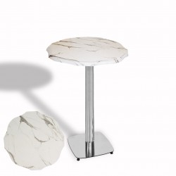 Papatya Bistro Wermodin Masa Yuvarlak 67 cm (Kromnikel) - Afyon Mermer Papatya Bistro Wermodin Masa Yuvarlak 67 cm (Kromnikel) - Afyon Mermer