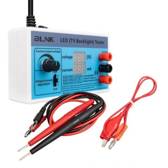 BLİNK LED TV BACKLIGHT VOLTAJ-AMPER ÖLÇER OUTPUT 0-230V SESLİ TEST CİHAZI