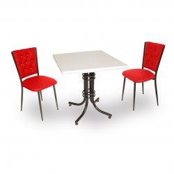 Buket Werzalit Kare ESB-Kapitoneli 2li Mutfak Masa Takımı - Kırmızı Buket Werzalit Kare ESB-Kapitoneli 2li Mutfak Masa Takımı - Kırmızı