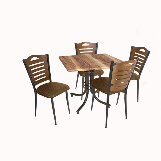 Buket Werzalit Kare ESB-Merdiven Mutfak Masa Takım - Indiana Wood Kahve Buket Werzalit Kare ESB-Merdiven Mutfak Masa Takım - Indiana Wood Kahve