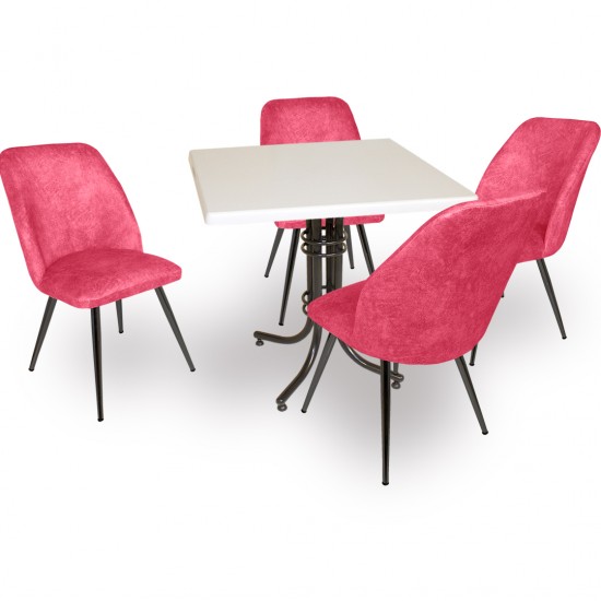 Buket Werzalit Kare ESB-Nilüfer Mutfak Masa Takım - Pembe Buket Werzalit Kare ESB-Nilüfer Mutfak Masa Takım - Pembe