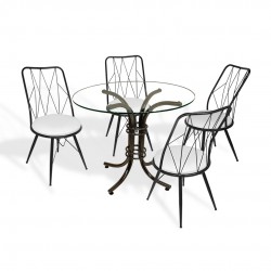 Buket Cam - Royal Masa Takımı - Beyaz Buket Cam - Royal Masa Takımı - Beyaz