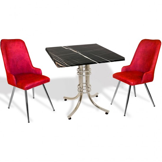 Buket Werzalit Kare - Çırağan Fiskos Seti - Royal Mermer Bordo Buket Werzalit Kare - Çırağan Fiskos Seti - Royal Mermer Bordo