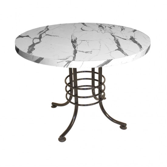 Buket Mega Laminat Yuvarlak Mutfak Masası Q110 - Afyon Marble Buket Mega Laminat Yuvarlak Mutfak Masası Q110 - Afyon Marble