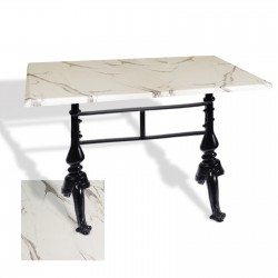 Çipa 3001 Döküm Ayak Masa 70x120 cm - (Werzalit, Wermodin ve Allzalit Tabla) - Afyon Mermer