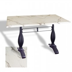 Çipa 3011 Döküm Ayak Masa 70x120 cm - (Werzalit, Wermodin ve Allzalit Tabla) - Afyon Mermer