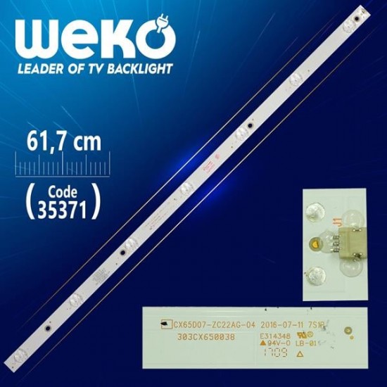 CX65D07-ZC22AG-04 7S1P - 303CX650038 - 150-155/5.8-6.0 - 61.7 CM 7 LEDLİ - (WK-978)