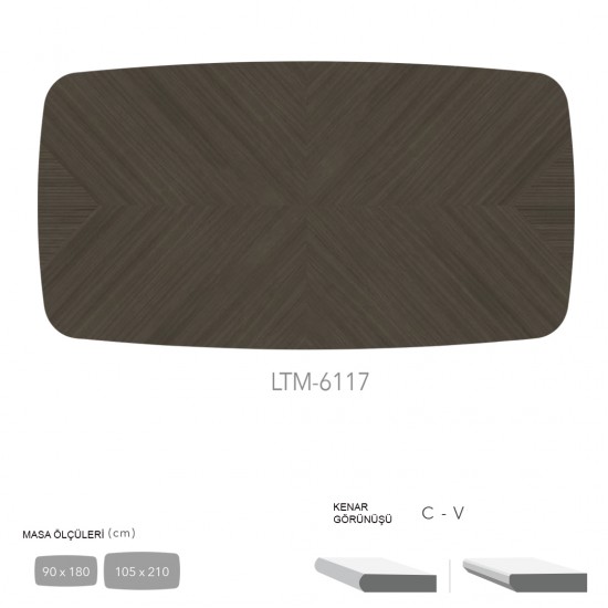 CDF Masa Tablası 105X210 - DCLTM6117