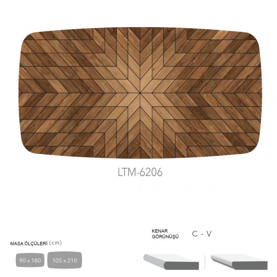 CDF Masa Tablası 105X210 - DCLTM6206 CDF Masa Tablası 105X210 - DCLTM6206