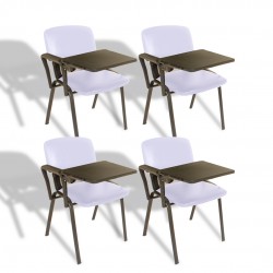 Form Hareketli Kollu Konferans Sandalyesi - Beyaz (4 Adet) Form Hareketli Kollu Konferans Sandalyesi - Beyaz (4 Adet)