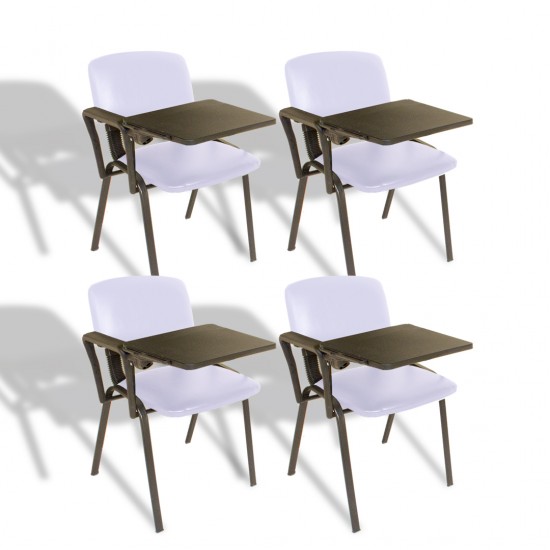 Form Hareketli Kollu Konferans Sandalyesi - Beyaz (4 Adet) Form Hareketli Kollu Konferans Sandalyesi - Beyaz (4 Adet)