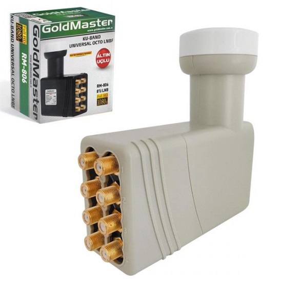 GOLDMASTER RM-806 8Li Lnb (Octo) Gold 0.3Db 3D Fhd