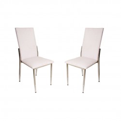 Gözde Sandalye (Deri) (2 Adet ) - Beyaz Gözde Sandalye (Deri) (2 Adet ) - Beyaz