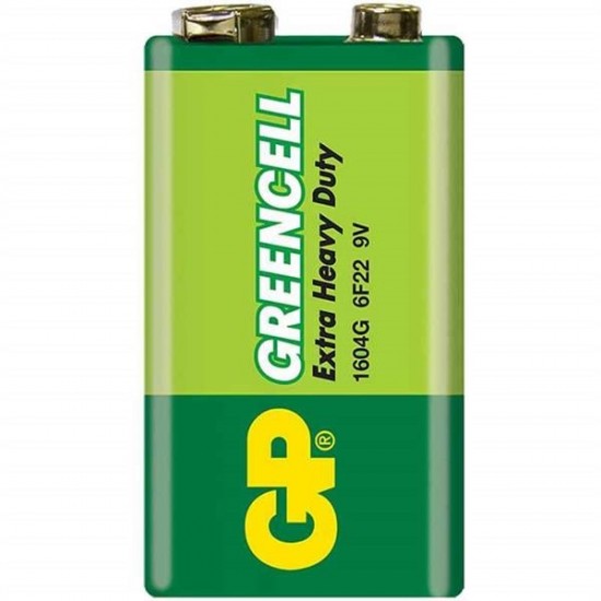 GP 1604GLF GREENCELL 9 VOLT BLİSTERLİ PİL (TEKLİ FİYAT)