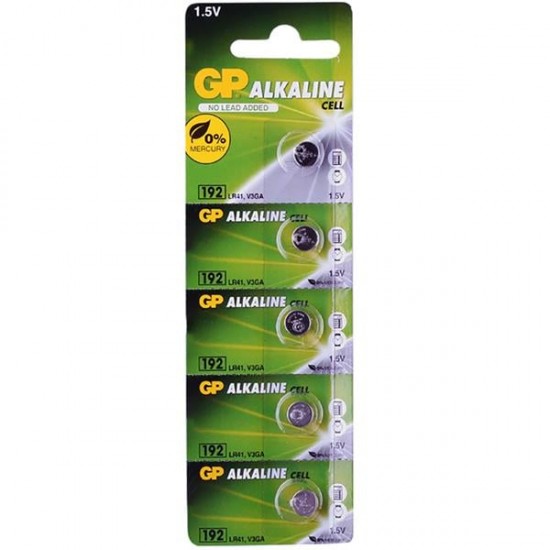 GP 192 1.5 VOLT LR41 AG3 ALKALİN DÜĞME PİL (5Lİ PAKET FİYATI)