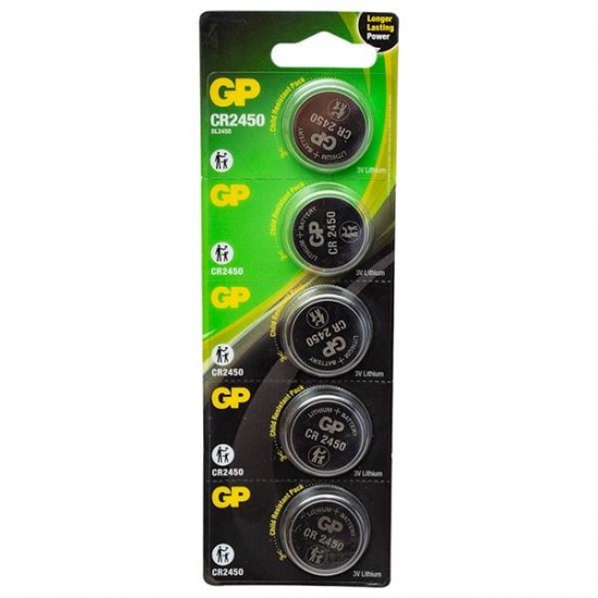 GP CR2450 3 VOLT LİTYUM PİL (5Lİ PAKET)