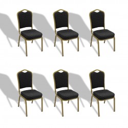 Hilton Konferans Sandalye - Siyah (6 Adet) Hilton Konferans Sandalye - Siyah (6 Adet)