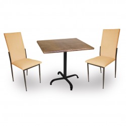 Indigo Werzalit Kare - Gözde 2li Masa Takımı (80X80) - Antik Dark Kapiçino Indigo Werzalit Kare - Gözde 2li Masa Takımı (80X80) - Antik Dark Kapiçino