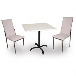 Indigo Werzalit Kare - Gözde 2li Masa Takımı (70X70) - Beyaz Indigo Werzalit Kare - Gözde 2li Masa Takımı (70X70) - Beyaz