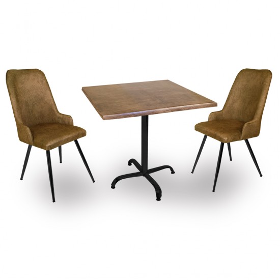 Indigo Werzalit Kare - Çırağan 2li Masa Takımı (60x60) - Antık Dark Indigo Werzalit Kare - Çırağan 2li Masa Takımı (60x60) - Antık Dark