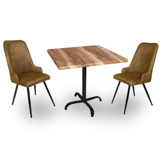 Indigo Werzalit Kare - Çırağan 2li Masa Takımı (70x70) - Indıana Wood Kahve Indigo Werzalit Kare - Çırağan 2li Masa Takımı (70x70) - Indıana Wood Kahve