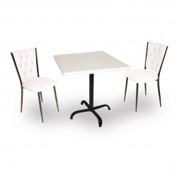 Indigo Werzalit Kare - Kapitoneli Fiskos Takımı (70X70) - Beyaz Indigo Werzalit Kare - Kapitoneli Fiskos Takımı (70X70) - Beyaz