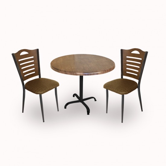 Indigo Werzalit Yuvarlak - Merdiven Fiskos Seti (70 cm çap) - Antik Dark Kahve Indigo Werzalit Yuvarlak - Merdiven Fiskos Seti (70 cm çap) - Antik Dark Kahve